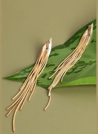 Gold Plated Designer Drop Earring