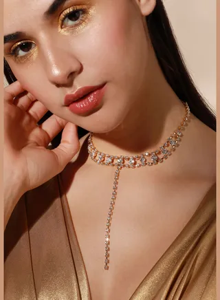 Silver Plated Designer Party Necklace For Women