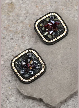 Gold Plated Party Designer Stone Stud For Women