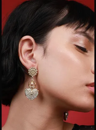 Gold Plated Designer Western Wear Drop Earring For Women