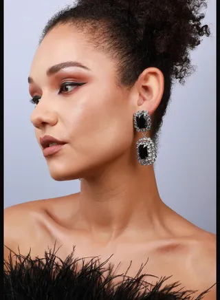 Silver Plated Designer Stone Western Wear Drop Earring For Women
