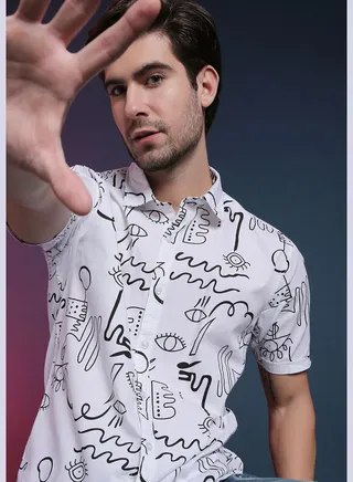 Front Button Printed Shirt