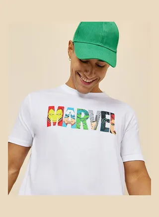 Marvel Logo Graphic Regular Fit Tshirt