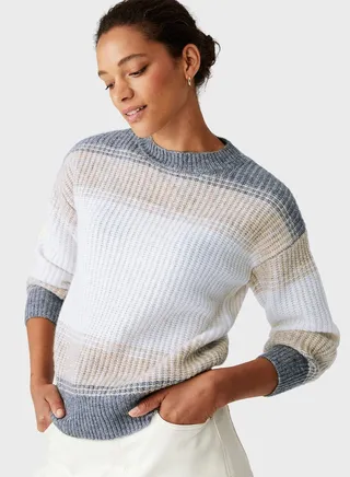 Color Block Knitted Sweater