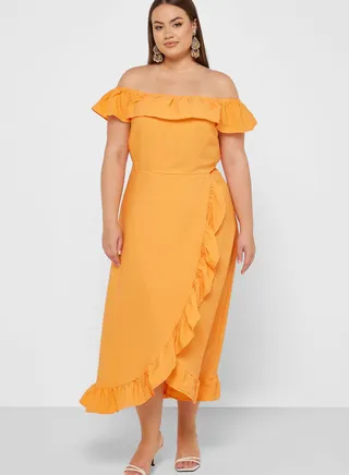 Bardot Waterfall Trim Dress