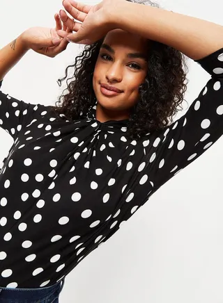 Polka Dot Knitted Top