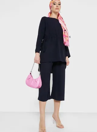 Drawstring Detail Tunic & Pants Set