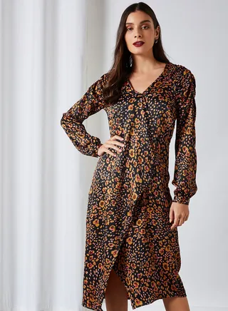All Over Sandra Pattern Midi Dress