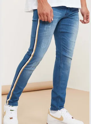 Jeans with Side Stripes