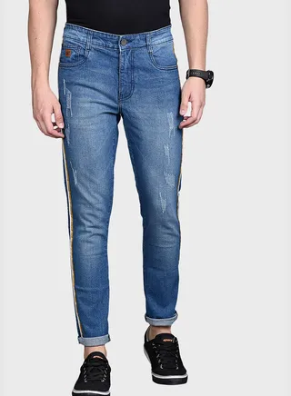 Jeans with Side Stripes