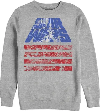 Men's Star Wars Fourth of July Logo Sweatshirt - Athletic Heather - Medium