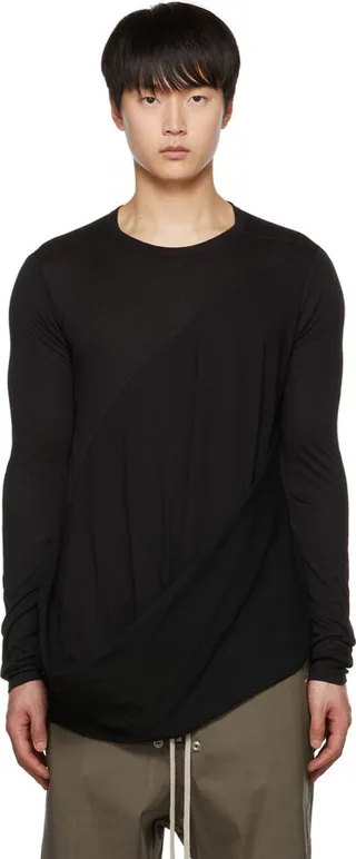 Rick Owens Black Inhuman Long Sleeve T-Shirt