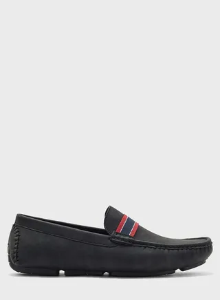 Webbing Detail Loafers