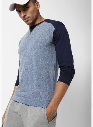 Men's Colourblocked Casual T-Shirt