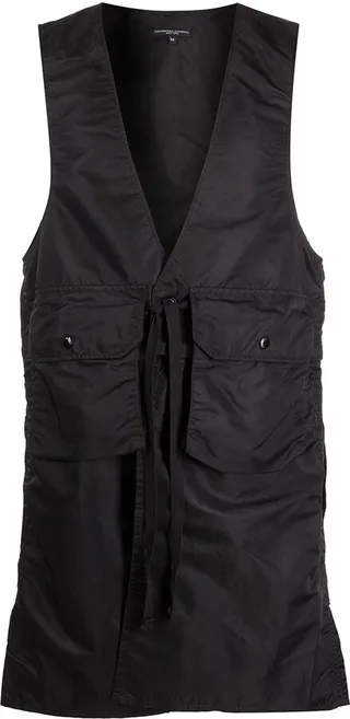 Flap-Pocket Long Vest