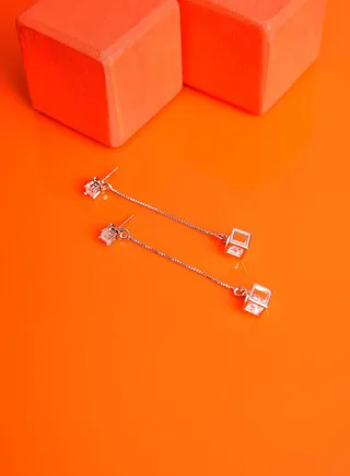 Gold Plated Designer Stone Drop Earring