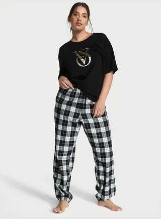 Flannel Jogger Tee-Jama Set