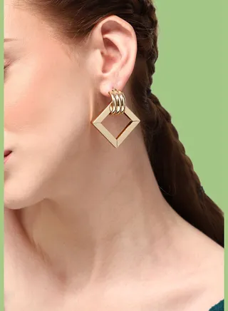 Gold Plated Party Designer Drop Earring For Women