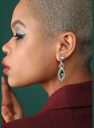 Silver Plated Designer Stone Party Drop Earring For Women