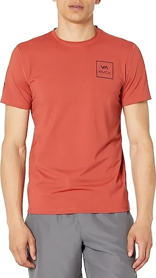 RVCA RVCA Short Sleeve Surf Shirt (Cinnabar) Men's Swimwear