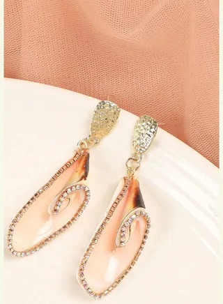 Gold Plated Party Designer Stone Drop Earring For Women