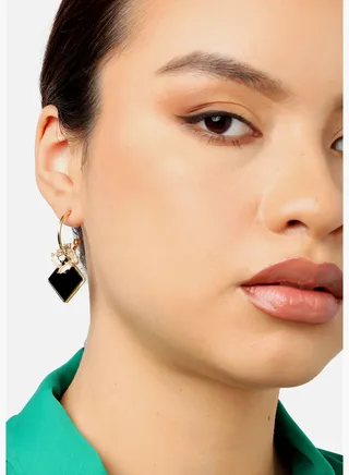 Gold Plated Party Designer Stone Drop Earring For Women