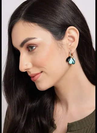 Gold Plated Designer Drop Earrings