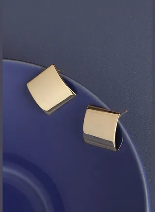 Gold Plated Designer Party Wear Stud For Women
