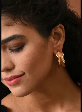 Gold Plated Designer Hoop Earring