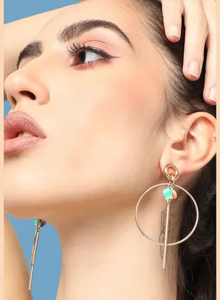 Gold Plated Party Designer Drop Earring For Women