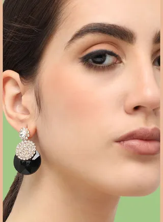 Gold Plated Designer Stone Party Drop Earring For Women