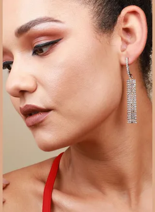 Gold Plated Designer Stone Western Wear Drop Earring For Women