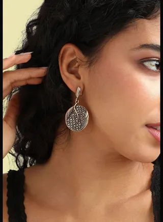 Gold Plated Designer Stone Party Wear Drop Earring For Women