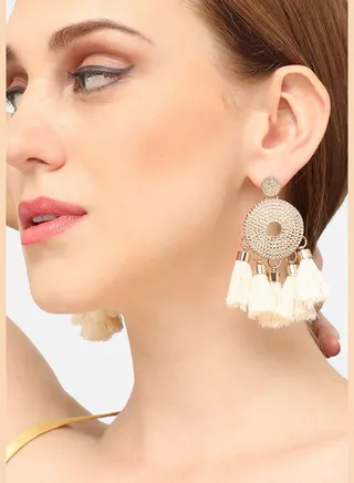 Gold Plated Party Designer Drop Earring For Women