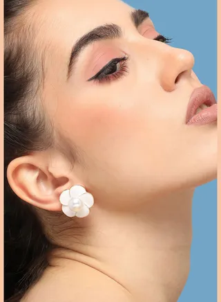 Gold Plated Casual Pearls Stud For Women