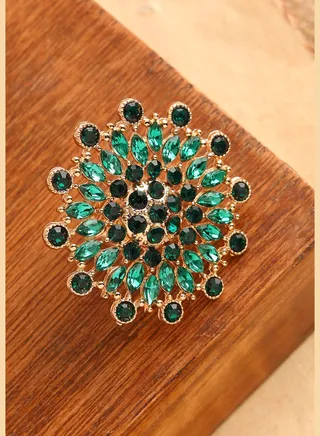 Gold Plated Party Designer Stone Ring For Women