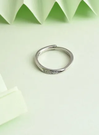 Silver Plated Designer Stone Ring