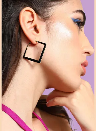 Gold Plated Party Designer Hoop Earring For Women