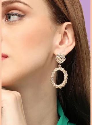 Gold Plated Party Designer Drop Earring For Women
