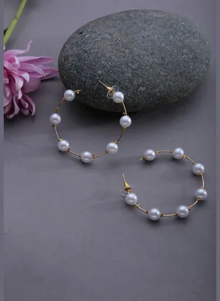 Gold-Plated Hoop Earrings