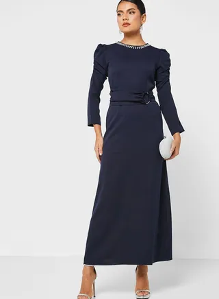 Embellished Detail Shift Dress