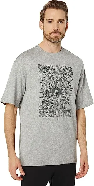 Reebok DC x Reebok Face-Off Tee (Medium Grey Heather) T Shirt