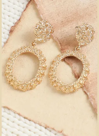 Gold Plated Party Designer Stone Drop Earring For Women