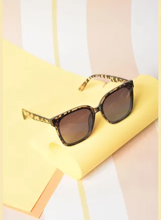Women Black Lens Purple Butterfly Sunglasses