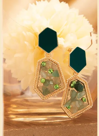 Gold Plated Designer Drop Earring