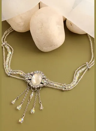 Gold Plated Party Designer Stone Choker Necklace For Women