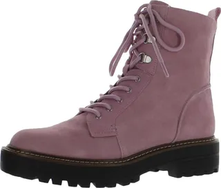 Lue Womens Lugged Sole Combat & Lace-up Boots