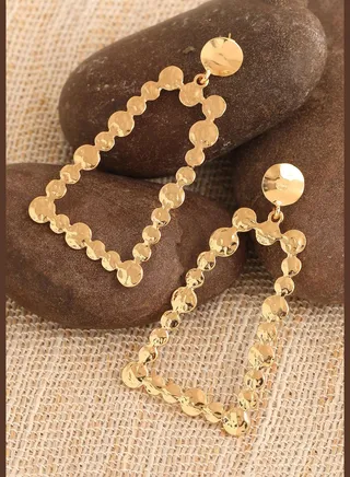 Gold Plated Party Designer Stone Drop Earring For Women