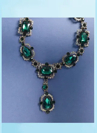 Silver Plated Designer Stone Party Necklace For Women