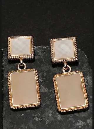 Gold Plated Party Designer Stone Drop Earring For Women